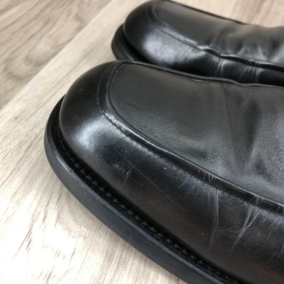 Hugo Boss Loafers Mens 11 Black Leather Slip On Shoes main image 4